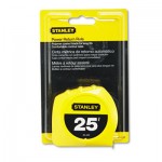 Stanley Bostitch Power Return Tape Measure, Plastic Case, 1" x 25ft, Yellow BOS30455