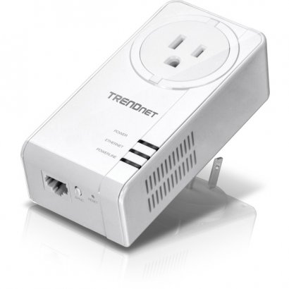 TRENDnet Powerline 1300 AV2 Adapter with Built-in Outlet TPL-423E