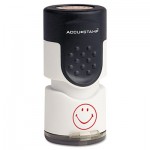 ACCUSTAMP Pre-Inked Round Stamp with Microban, Smiley, 5/8" dia., Red COS030725