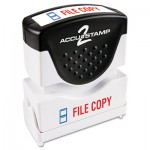 ACCUSTAMP2 Pre-Inked Shutter Stamp with Microban, Red/Blue, FILE COPY, 1 5/8 x 1/2 COS035524