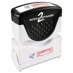 ACCUSTAMP2 Pre-Inked Shutter Stamp with Microban, Red/Blue, POSTED, 1 5/8 x 1/2 COS035521