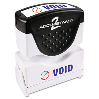 ACCUSTAMP2 Pre-Inked Shutter Stamp with Microban, Red/Blue, VOID, 1 5/8 x 1/2 COS035539