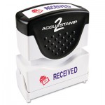 ACCUSTAMP2 Pre-Inked Shutter Stamp with Microban, Red/Blue, RECEIVED, 1 5/8 x 1/2 COS035537