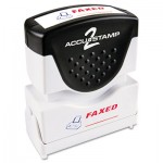 ACCUSTAMP2 Pre-Inked Shutter Stamp with Microban, Red/Blue, FAXED, 1 5/8 x 1/2 COS035533