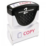 ACCUSTAMP2 Pre-Inked Shutter Stamp with Microban, Red/Blue, COPY, 1 5/8 x 1/2 COS035532
