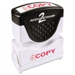 ACCUSTAMP2 Pre-Inked Shutter Stamp with Microban, Red, COPY, 1 5/8 x 1/2 COS035594