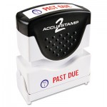 ACCUSTAMP2 Pre-Inked Shutter Stamp with Microban, Red/Blue, PAST DUE, 1 5/8 x 1/2 COS035543