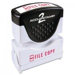 ACCUSTAMP2 Pre-Inked Shutter Stamp with Microban, Red, FILE COPY, 1 5/8 x 1/2 COS035596