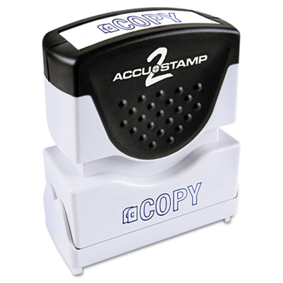 ACCUSTAMP2 Pre-Inked Shutter Stamp with Microban, Blue, COPY, 1 5/8 x 1/2 COS035581
