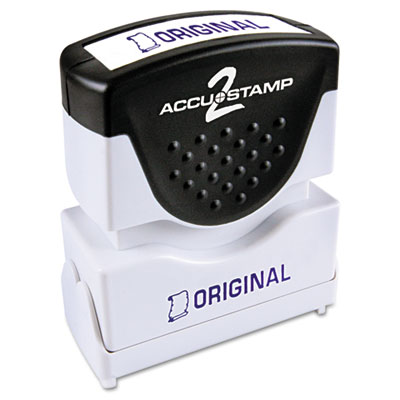 ACCUSTAMP2 Pre-Inked Shutter Stamp with Microban, Blue, ORIGINAL, 1 5/8 x 1/2 COS035572