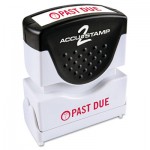 ACCUSTAMP2 Pre-Inked Shutter Stamp with Microban, Red, PAST DUE, 1 5/8 x 1/2 COS035571