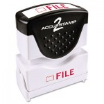 ACCUSTAMP2 Pre-Inked Shutter Stamp with Microban, Red, FILE, 5/8 x 1/2 COS035576