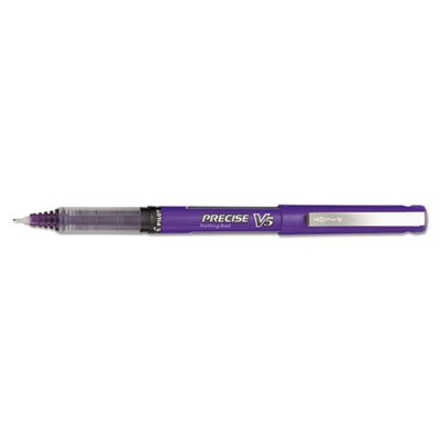 Pilot Precise V5 Roller Ball Stick Pen, Precision Point, Purple Ink, .5mm, Dozen PIL25106