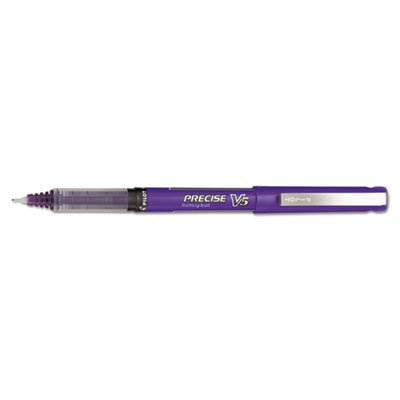 Pilot Precise V5 Roller Ball Stick Pen, Precision Point, Purple Ink, .5mm, Dozen PIL25106