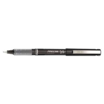 Pilot Precise V5 Roller Ball Stick Pen, Precision Point, Black Ink, .5mm, Dozen PIL35334