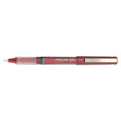 Pilot Precise V7 Roller Ball Stick Pen, Precision Point, Red Ink, .7mm, Dozen PIL35352