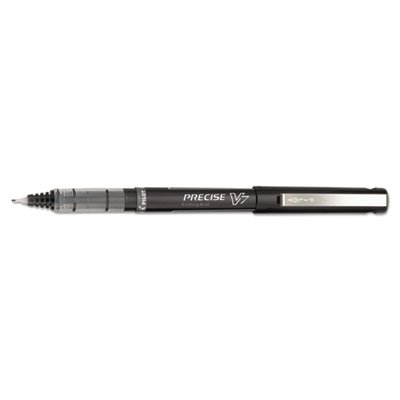 Pilot Precise V7 Roller Ball Stick Pen, Precision Point, Black Ink, .7mm, Dozen PIL35346