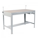 Safco Precision Four-Post Drafting Table Base, 56-1/2w x 30-1/2d x 35-1/2h, Gray SAF3962GR