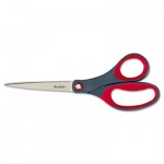 Scotch Precision Scissors, 8" Long, 3.13" Cut Length, Gray/Red Straight Handle MMM1448