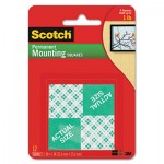 Scotch Precut Foam Mounting 1 Squares, Double-Sided, Permanent 16/Pack MMM111