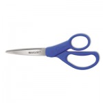 Westcott Preferred Line Stainless Steel Scissors, 7" Long, 3.25" Cut Length, Blue Offset Handle ACM43217
