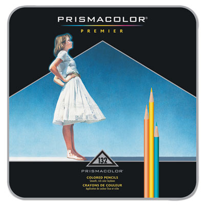 Prismacolor Premier Colored Pencil, 0.7 mm, 2B (#1), Assorted Lead/Barrel Colors, 132/Pack SAN4484