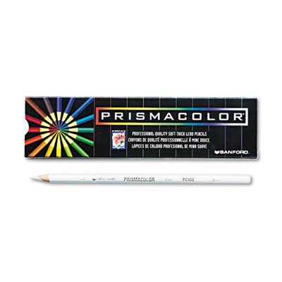 Prismacolor Premier Colored Pencil, White Lead/Barrel, Dozen SAN3365