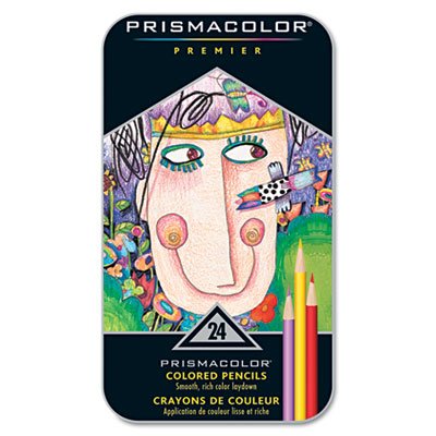 Prismacolor Premier Colored Woodcase Pencils, 24 Assorted Colors/Set SAN3597T