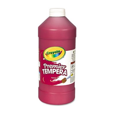 Crayola 541216038 Premier Tempera Paint, Red, 16 oz 54-1216-038