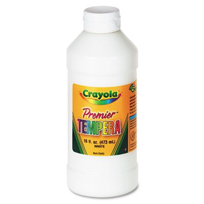 Crayola 541216053 Premier Tempera Paint, White, 16 oz 54-1216-053