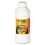 Crayola 541216053 Premier Tempera Paint, White, 16 oz 54-1216-053