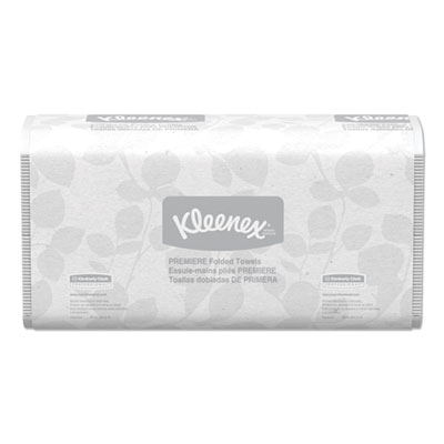 Kleenex Premiere Folded Towels, 9 2/5 x 12 2/5, White, 120/Pack, 25 Packs/Carton KCC13254