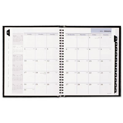 DayMinder 11G400H0006 Premiere Monthly Planner, 6 7/8 x 8 3/4, Black, 2016 AAGG400H00