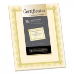 Southworth CT2PV Premium Certificates, Ivory, Spiro Gold Foil Border, 66 lb, 8.5 x 11, 15/Pack SOUCTP2V