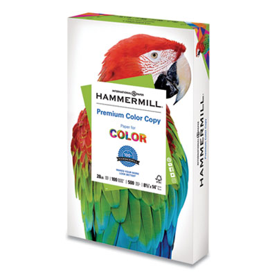 Hammermill Premium Color Copy Print Paper, 100 Bright, 28lb, 8.5 x 14, Photo White, 500/Ream HAM102475