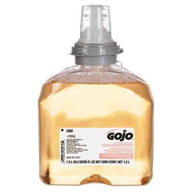 GOJO Premium Foam Antibacterial Hand Wash, Fresh Fruit Scent, 1200mL, 2/Carton GOJ536202