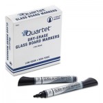 Quartet Premium Glass Board Dry Erase Marker, Broad Bullet Tip, Black, Dozen QRT79553