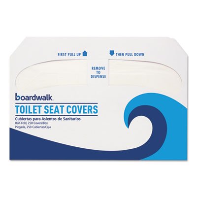 BWK K5000 Premium Half-Fold Toilet Seat Covers, 250 Covers/Sleeve, 20 Sleeves/Carton BWKK5000