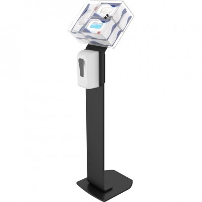 CTA Digital Premium Locking Sanitizing Station Stand (Black) SAN-STT1B