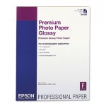 Premium Photo Paper, 68 lbs., High-Gloss, 17 x 22, 25 Sheets/Pack EPSS042092