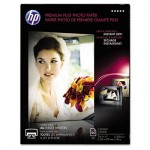 HP Premium Plus Photo Paper, 80 lbs., Glossy, 8-1/2 x 11, 50 Sheets/Pack HEWCR664A