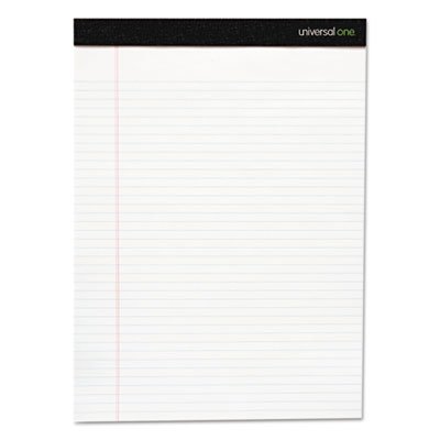 UNV30730 Premium Ruled Writing Pad, 8 1/2 x 11 3/4, Legal Rule, White, 50 Sheets, 12/Pack UNV30730