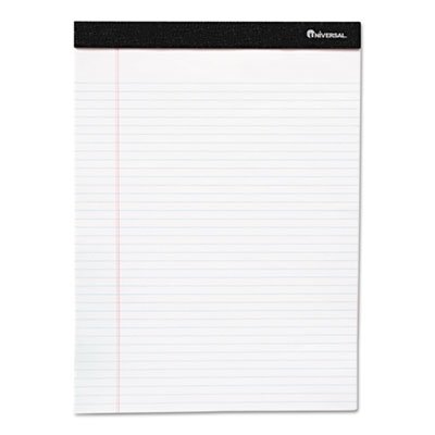 UNV57300 Premium Ruled Writing Pads, 5 x 8, Legal Rule, White, 50 Sheets, 12/Pack UNV57300