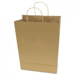 COSCO Premium Shopping Bag, 10" x 4.5" x 13", Brown Kraft, 50/Box COS091565