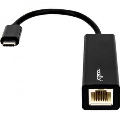Rocstor Premium USB-C to Gigabit 10/100/1000 Network Adapter - Black Y10A174-B1