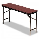 Iceberg Premium Wood Laminate Folding Table, Rectangular, 72w x 18d x 29h, Mahogany ICE55284