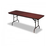 Iceberg Premium Wood Laminate Folding Table, Rectangular, 96w x 30d x 29h, Mahogany ICE55234