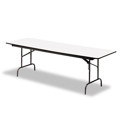 Iceberg Premium Wood Laminate Folding Table, Rectangular, 72w x 30d x 29h, Gray/Charcoal ICE55227