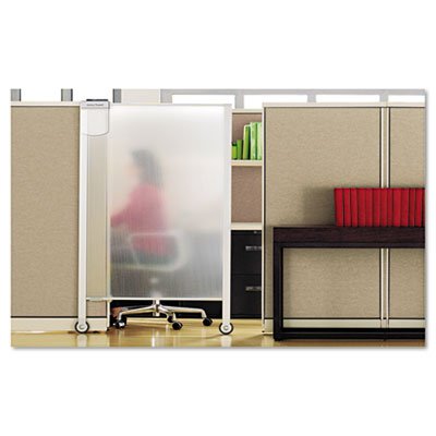 Quartet Premium Workstation Privacy Screen, 38w x 65d, Translucent Clear/Silver QRTWPS2000