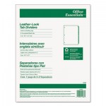 Office Essentials Preprinted Black Leather Tab Dividers, 25-Tab, Letter AVE11483